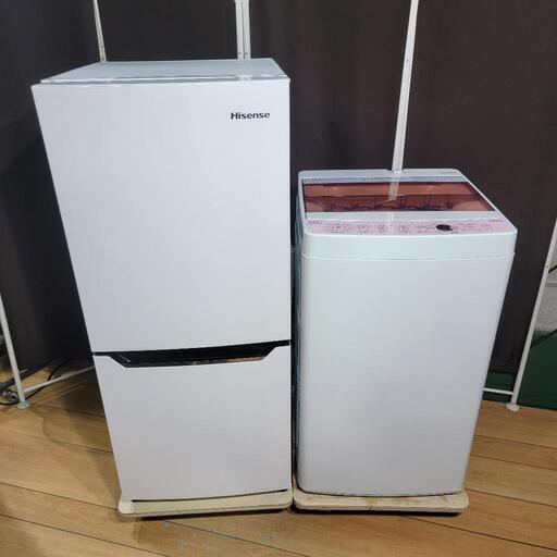 ‍♂️売約済み‼️設置まで無料✨かわいいピンクの洗濯機✨Hisense × Haier 家電セット