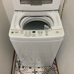 美品　2021年購入　AQUA 洗濯機 AQW-S6E8