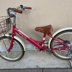 女の子用自転車18インチ(美品)ハンドメイドバッグ　アクセサリー