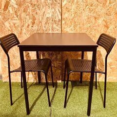 ④11626　IKEA 二人掛けダイニングテーブルセット　  🚗...