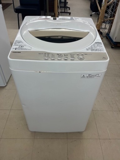 ☆521　TOSHIBA　全自動洗濯機5kg　白　【リサイクルマート鹿児島宇宿店】