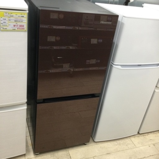 【✨1人暮らし❗️ガラストップ❗️耐熱天板❗️ブラウン❗️✨】定価¥27,200 Hisense/ハイセンス 134L冷蔵庫 HR-G13A-BR 2019年製