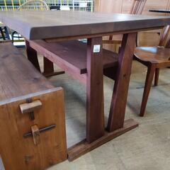 【愛品倶楽部柏店】頑固おやじ　ダイニングテーブル＆ベンチ　起立木工　DAチェア56　2脚セット