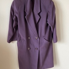 ウールコート　紫