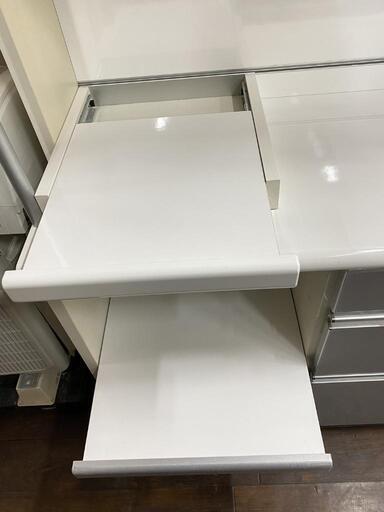 松田家具 キッチンボード スライドテーブル付き サイレント引出し 3