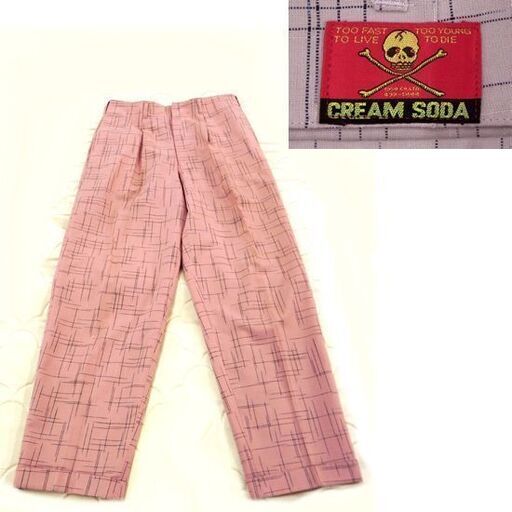 CREAM SODA  クリームソーダ　金タグ　カスリ　セットアップ80s