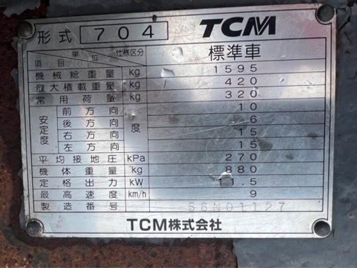 TCM ホイールローダー 部品取り
