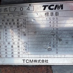 【ネット決済・配送可】TCM ホイールローダー　部品取り