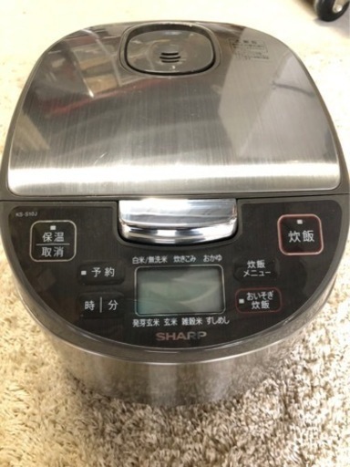 炊飯器　SHARP KS-S10J-S2020年製