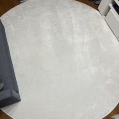 丸型カーペット ラグ ホワイト 白 直径200cm