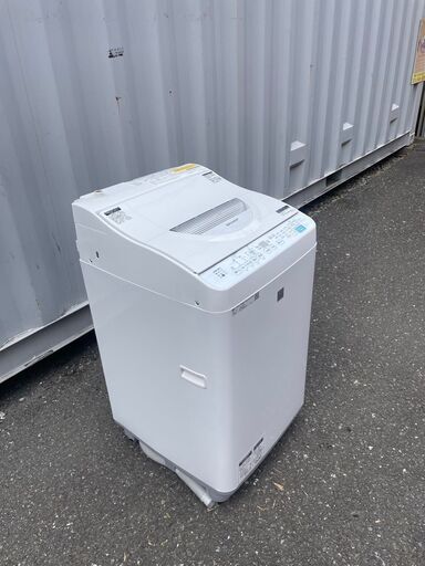 【SHARP】シャープ 全自動洗濯機 5.5kg ES-T5E7-KW 2020年製