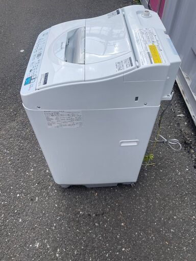 SHARP】シャープ 全自動洗濯機 5.5kg ES-T5E7-KW 2020年製 - 生活家電