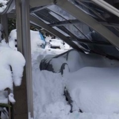 雪などで倒壊したカーポートの解体撤去お任せください