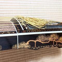 旧家 蔵出し品 高級大名琴 本金蒔絵鼈甲尽くし 琴 検索)綾杉 龍頭・龍尾・磯 和楽器 美術品 骨董