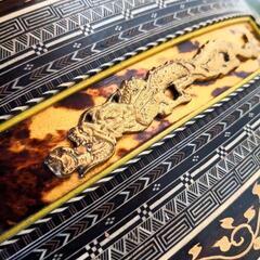 旧家 蔵出し品 高級大名琴 本金蒔絵鼈甲尽くし 琴 検索)綾杉 龍頭・龍尾・磯 和楽器 美術品 骨董