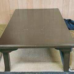 【ネット決済・配送可】木製 折りたたみテーブル大 横幅120cm...