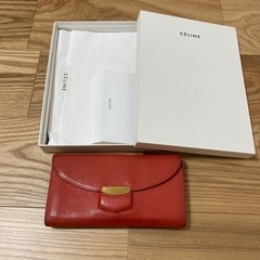 CELINE セリーヌ 長財布 トロッター サーモンピンク