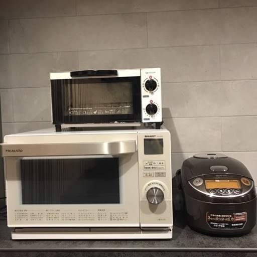 【家電セット】SHARP電子レンジ、KOIZUMIトースター、象印炊飯器