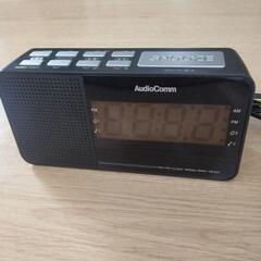 オーム電機　AM／FM　クロックラジオ　RAD-T210N