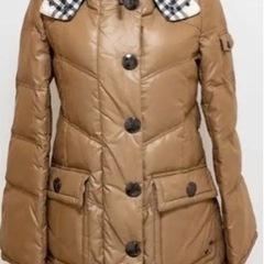 バーバリーブルーレーベル　 ファーフード付ロングダウン