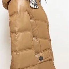 バーバリーブルーレーベル　 ファーフード付ロングダウン