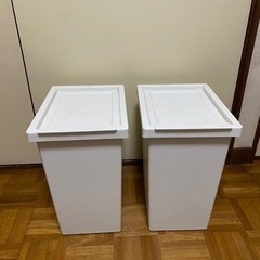 IKEA シンプル白ダストボックス×2