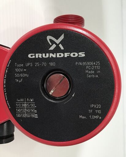 【未使用】 GRUNDFOS/グルンドフォス 温水循環ポンプ UPS25-60 工具　/SR9 未使用？ Grundfos グルンドフォス 温水循環ポンプ UPS25-60-180 循環