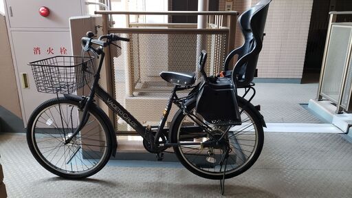 【チャイルドシート付】自転車１７インチ