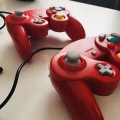 【美品】ゲームキューブコントローラーレッド×2