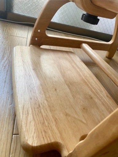 大和屋 すくすくローチェアII ロータイプ テーブル付 ガード付 木製 足置き付き