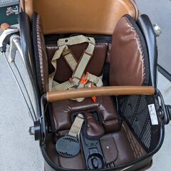 非電動子供乗せ自転車　20インチ　前後シート付き　ブラウン