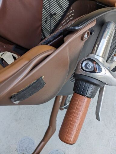 引き取り限定】非電動子供乗せ自転車limini+ ブラウン 非電動子供乗せ