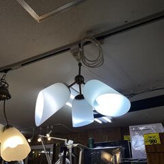 LED電球つき★3灯シャンデリア ガラス ペンダントライト 天井...