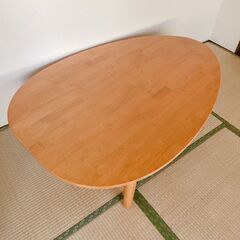 【ベルメゾン】楕円形・食卓、ローテーブル（家族サイズ）