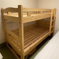 ひのきの二段ベッド（コンパクトサイズ ）