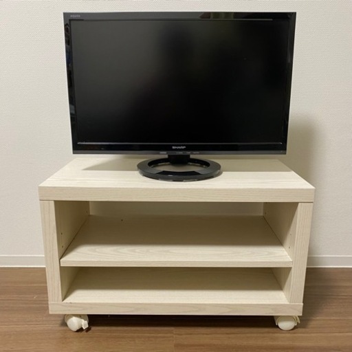 テレビ　22インチ　SHARP AQUOS (テレビ台付き)