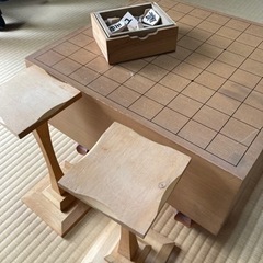 将棋盤(足付)と駒台セット