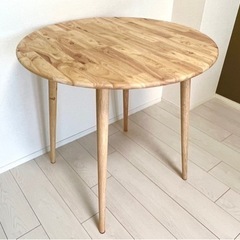 ダイニングテーブル 円形 カフェ 北欧 ウッド  モダン 食卓 ...
