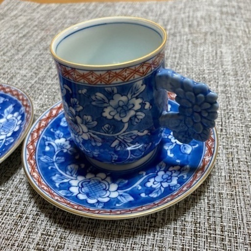 売れ筋 有田焼 華山萬右衛門 コーヒーカップペア
