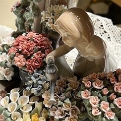 リアドロ　ロマンチックな朝　陶器　置物　お花