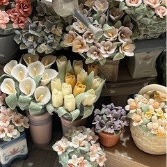 リアドロ　ロマンチックな朝　陶器　置物　お花