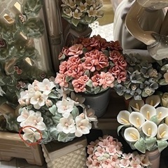 リアドロ　ロマンチックな朝　陶器　置物　お花