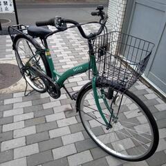【ネット決済】シマノ6段ギア自転車です。カゴ付き。荷台付き。