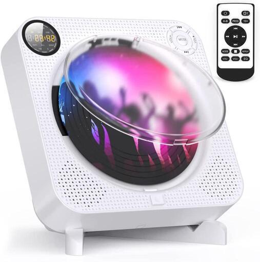 新品 【最新型】 CDプレーヤー ポータブル 充電式　壁掛け＆卓上 コンパクト HiFi 1台多役