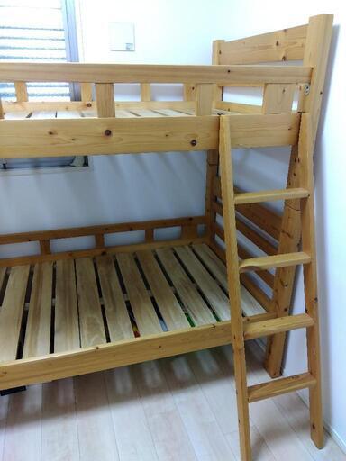 【国産】家具の里 コンパクトサイズ2段ベッド