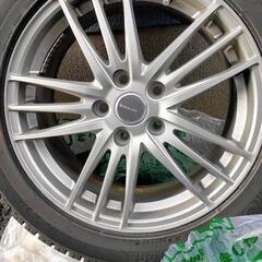 値下げしました。スタッドレスタイヤ アルミホイール付き4本セット 1冬のみ使用