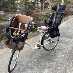 前後子供乗せ付きpetit Maman内装3段変速オートライト鍵サドル新品