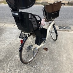 前後子供乗せ付きpetit Maman内装3段変速オートライト鍵サドル新品