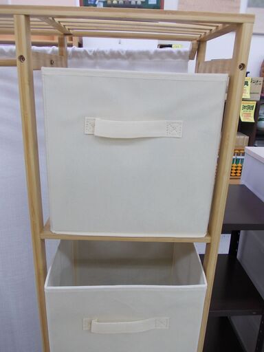 木製ハンガーラック　収納ボックス4個付き − 新潟県