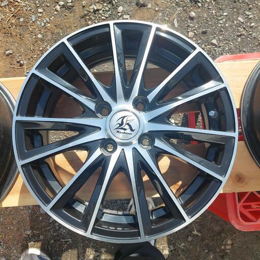 15インチホイール 4穴 PCD100 5J オフセット+35